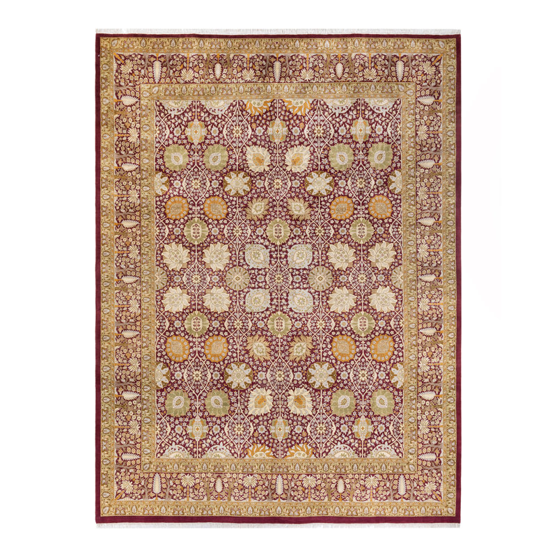 Tapis unique en laine noué à la main 8 pi 3 po x 10 pi 10 po nouvel âge Hayner