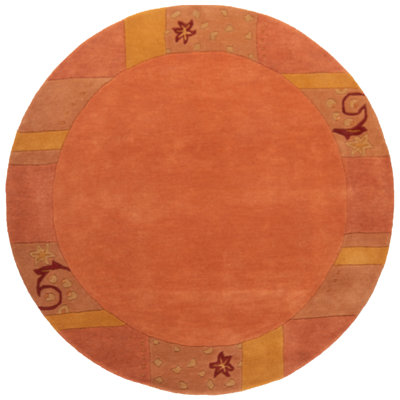 Royal Ganges Handcrafted Rug in Terracotta Red