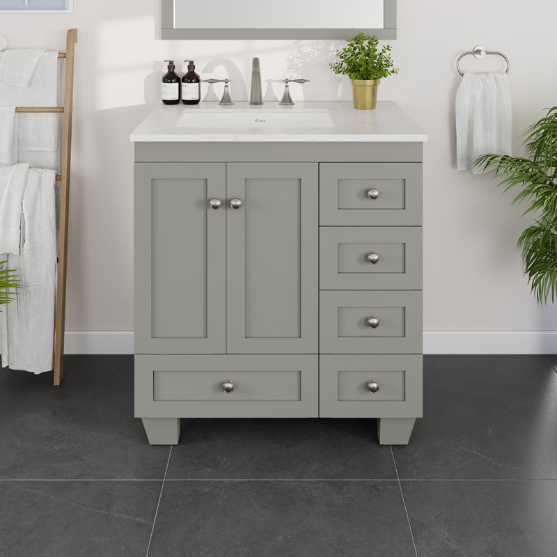 Ensemble de meuble-lavabo simple 30 po Yena, Blanc