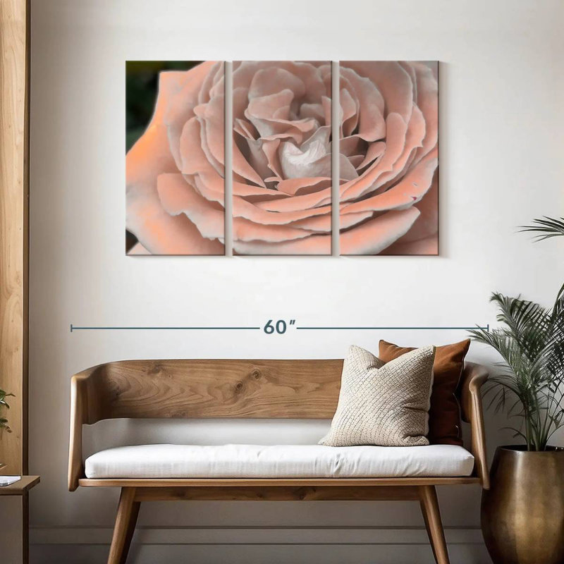 Soft Petal Rose, 28" H x 45" W