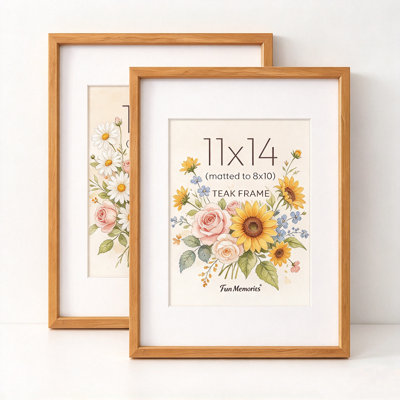 11x14 Photo Frame Set of 2, Premium Frames with Shatter‑Resistant Tempered Glass, Dual‑Use Wall Hanging & Tabletop Frame for Home Wall Decoration
