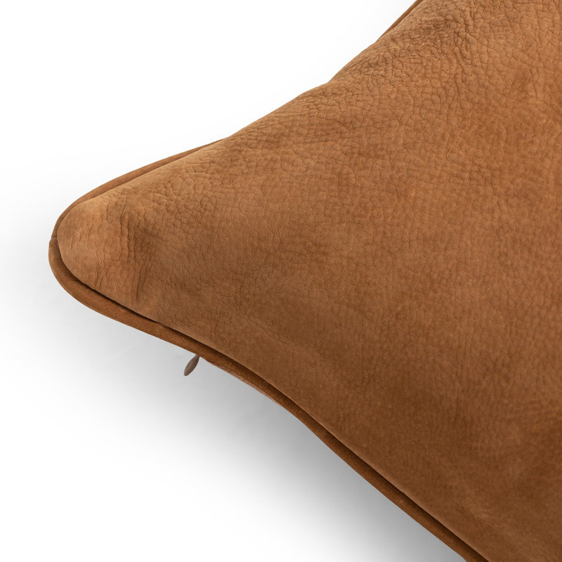 Olsen Pillow-Nubuck Cigar, Cognac, Square 24"