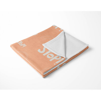 Stop Velveteen Fleece Blanket