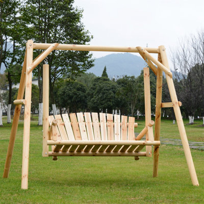 Dannica 2 Person Pine Porch Swing