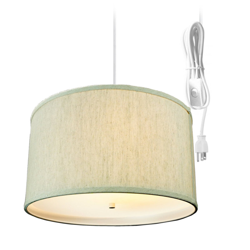 Luminaire suspendu tambour 2 lumières unique Letellier