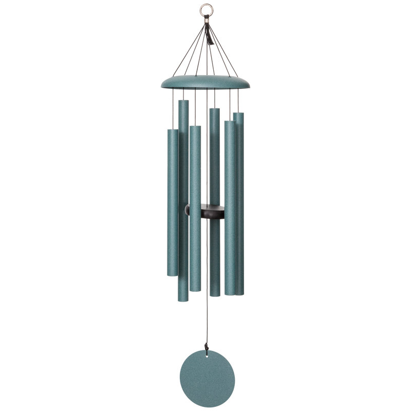 Patina Green 30" Aluminum Wind Chime for Outdoor Decor