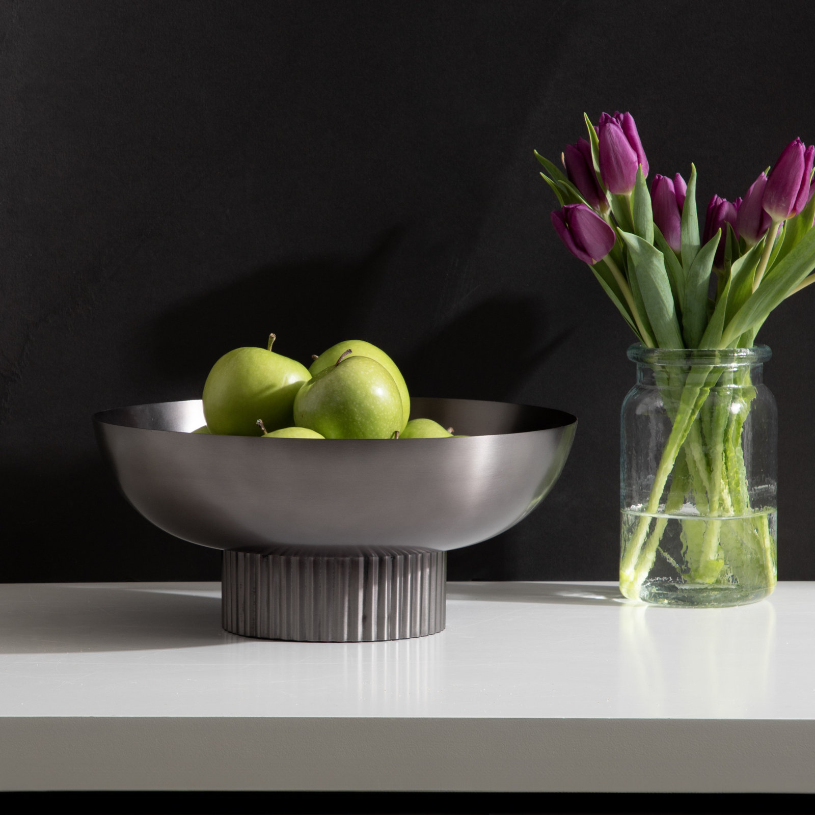 Sealy Round Metal Decorative Bowl, Silver