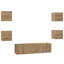 TV Cabinet Set 6 Pcs Medium 120 X 30 X 30 Cm-1618909125
