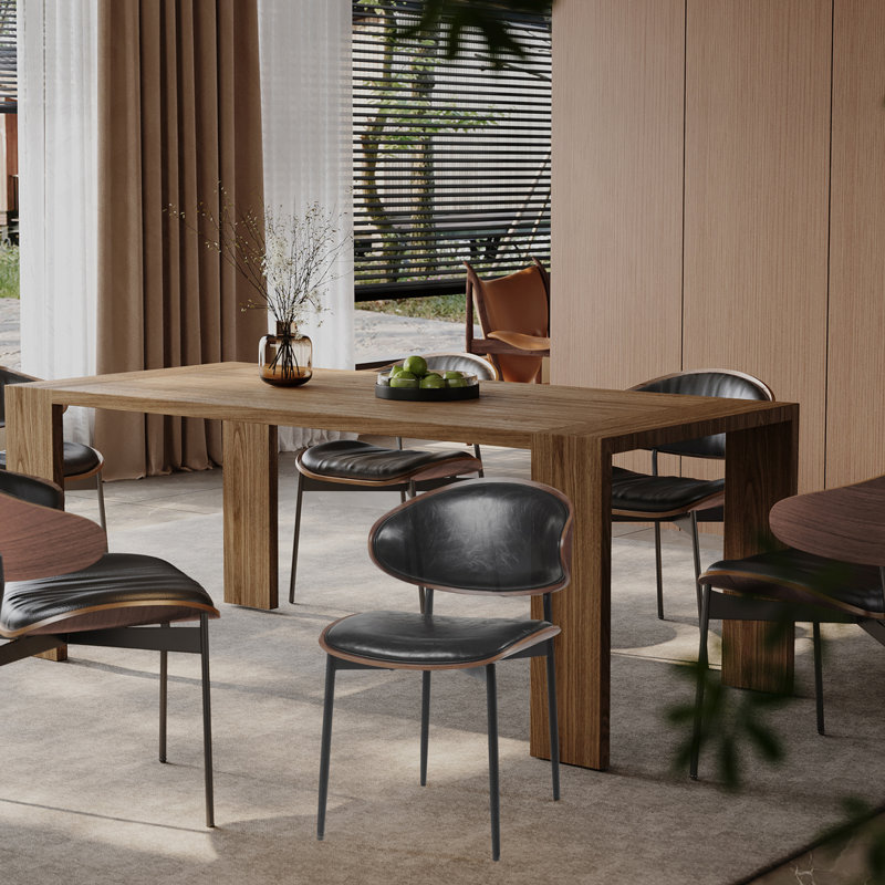 Chaises de salle à manger en similicuir, Noir