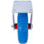 Ensemble de 4 roulettes, 24,4 x 20,3 x 7,1 cm, caoutchouc/acier, bleu, 20,3 cm
