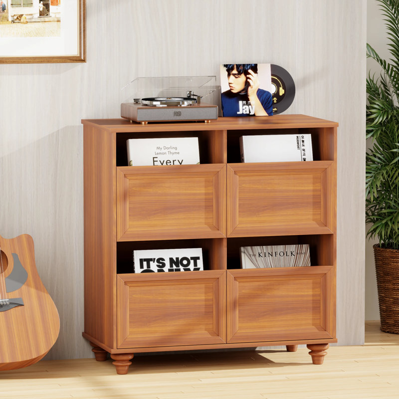 MDF 85cm H Media Shelves, Brown