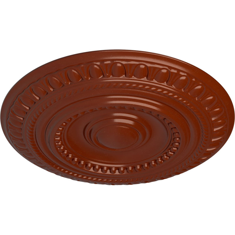 Endurathane Artis Ceiling Medallion, 15 3/4"OD x 1 3/8"P (Fits Canopies up to 6 7/8"), Hand-Painted Firebrick Finish