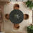 5-Piece Round Dining Table Set For 4 With Upholstered Chairs, 46" Pedestal Kitchen Table Set-1678456802