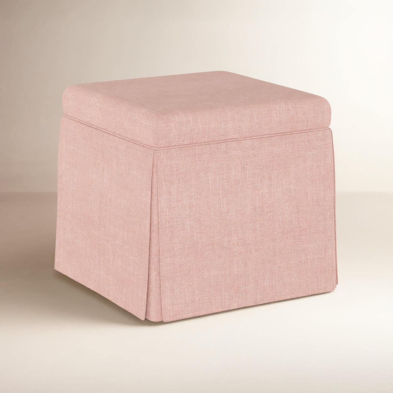 Bash 20" Ottoman, Pink Polyester Blend