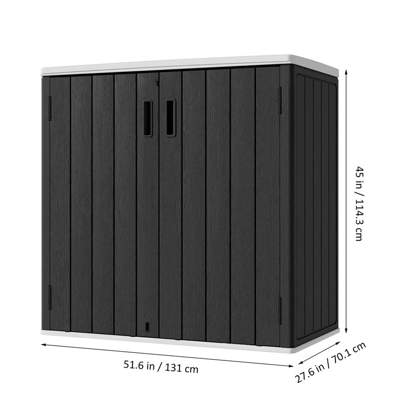 Remises de rangement, armoire de rangement verrouillable et étanche pour boîte à outils de 37 pieds cubes (noir), Noir