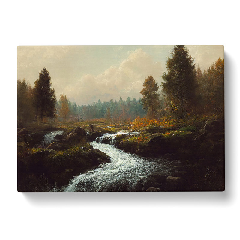 Traditional Forest Stream - Wrapped Canvas, 50cm H x 76cm W x 3cm D
