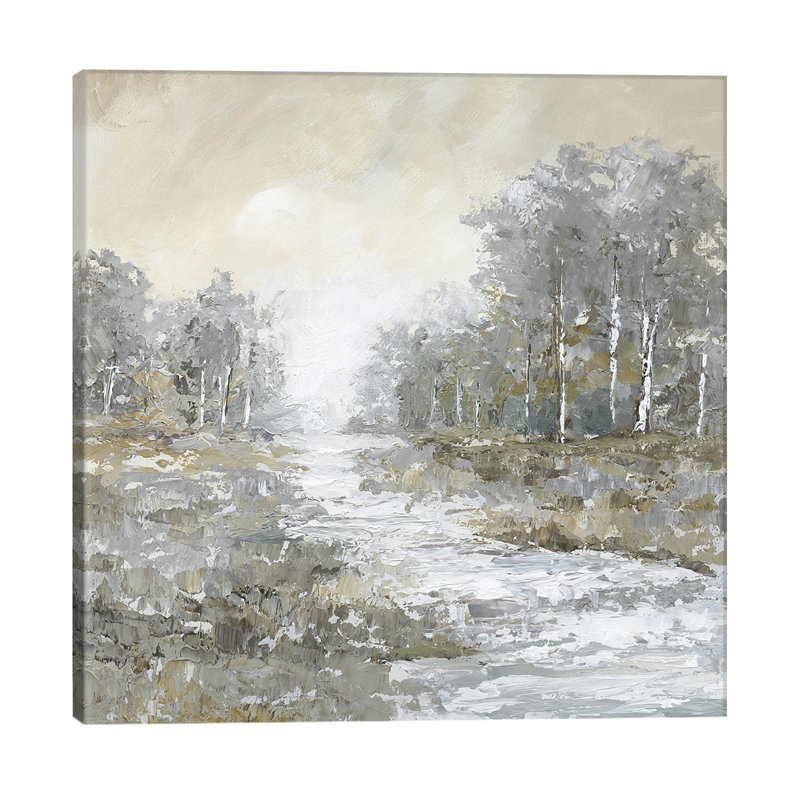 Babbling Brook II by Nan - Wrapped Canvas Painting, 93.98 cm H x 93.98 cm W x 3.175 cm D