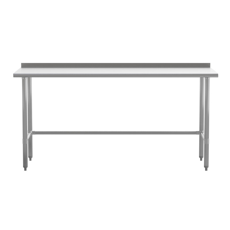 Table de cuisine et de préparation commerciale en acier inoxydable avec dosseret
