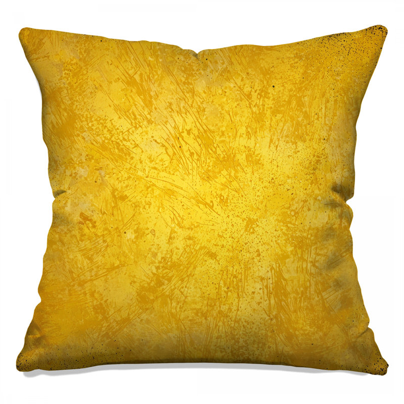 Coussins décoratifs jaunes à fond texturé, 20 x 20 pouces