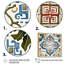 Motif de tuiles méditerranéennes rétro bleu I - abstrait-1905844706-1905844710