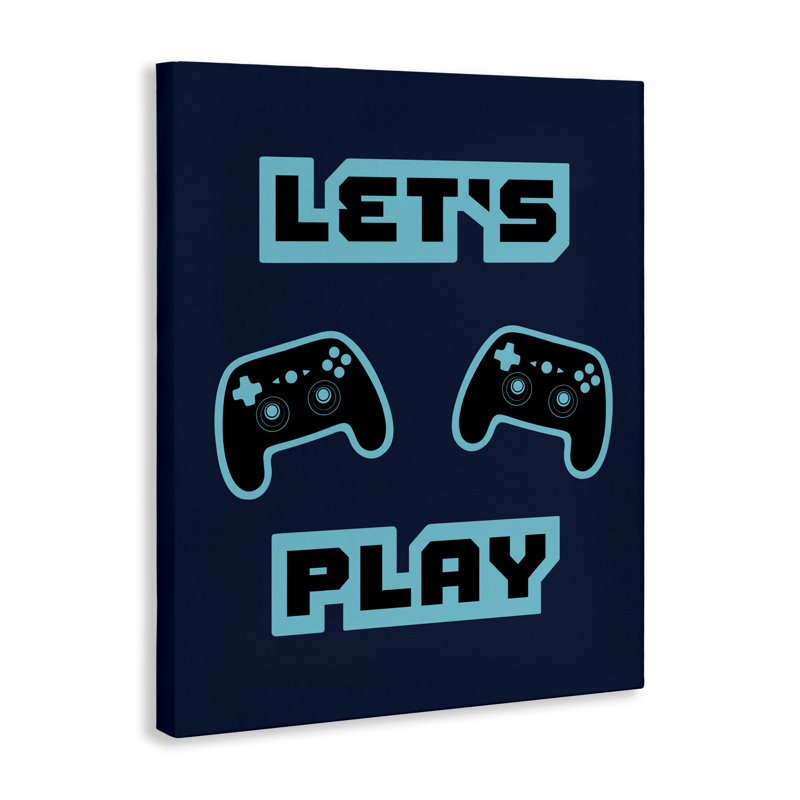 «Let's Play Blue Retro Gamer Canvas», conception par Marcus Prime