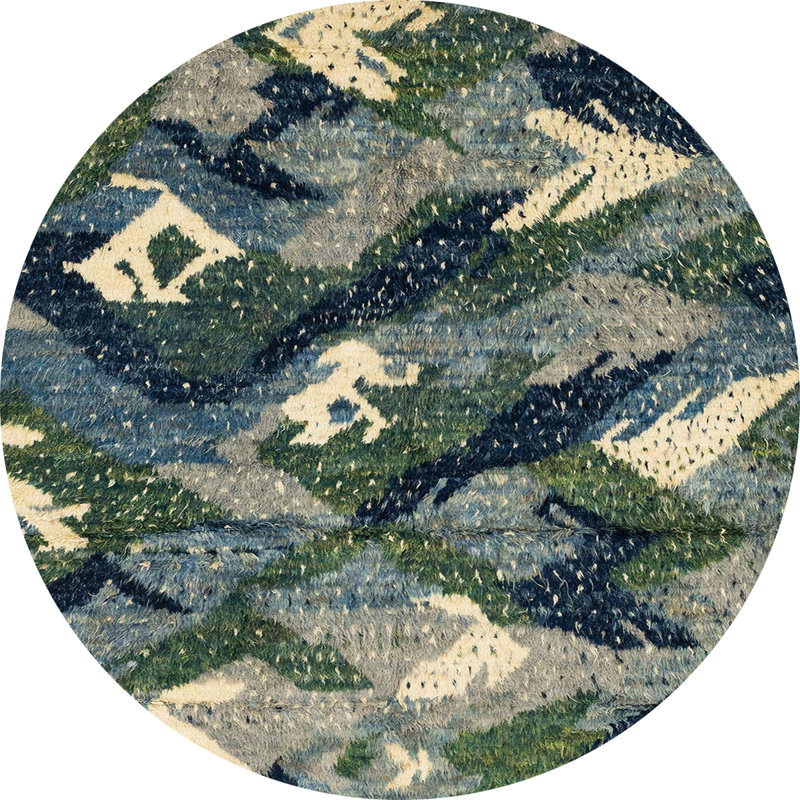 Abstract Indoor Rug, Round 3'
