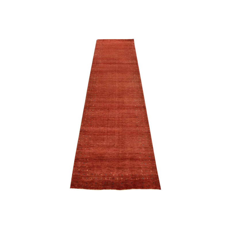 Rinda One-of-a-Kind 2'10" X 9'11" New Age Wool Area Rug in Red