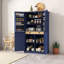 40.2x20x71.3 Inch Large Freestanding Kitchen Pantry Cabinet With 2 Drawers 8 Door Shelves & Adjustable Storage