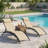 Set Of 2 Outdoor Patio Chaise Lounge Recliners With 5 Position Adjustable Backrest For Poolside Backyard Deck Relaxation Use-1214387415