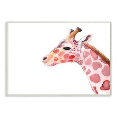 «Calm Giraffe Portrait Red Brown Safari Animal» par Alicia Ludwig - impression