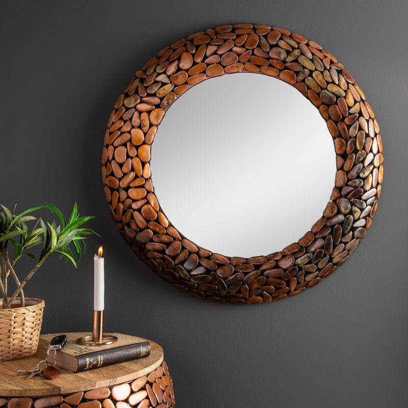 Reder Metal Wall Mirror, Copper