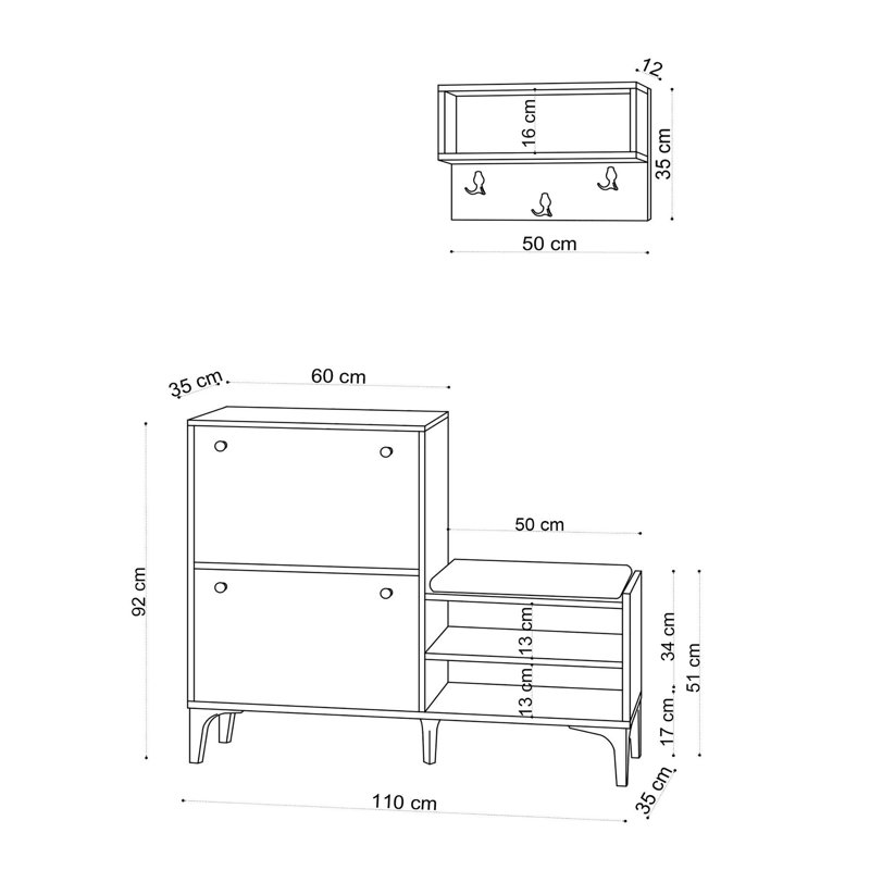 Baneen 8 Pair Shoe Storage Cabinet