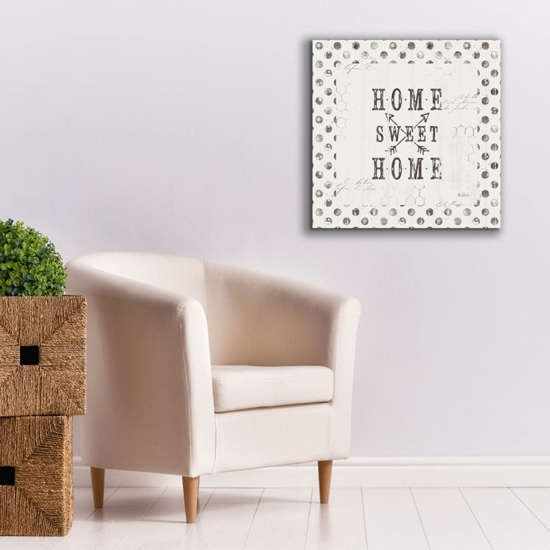 Art mural sur toile Epic Graffiti «Farmhouse Fresh 01a Home Sweet Home» par Katie pertiet, H 26 po x l 26 po x P 1,5 po