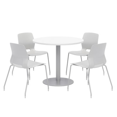 36" L Round Breakroom Table and Chair Set