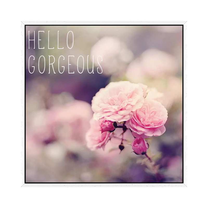 Hello Gorgeous by Sarah Gardner - Floater Frame Gallery-Wrapped Canvas Giclée on Canvas, 66.04 cm H x 66.04 cm W, White