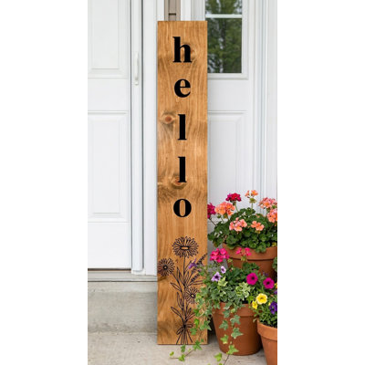 Support pour porche Hello Wildflower, 47 po x 7,25 po