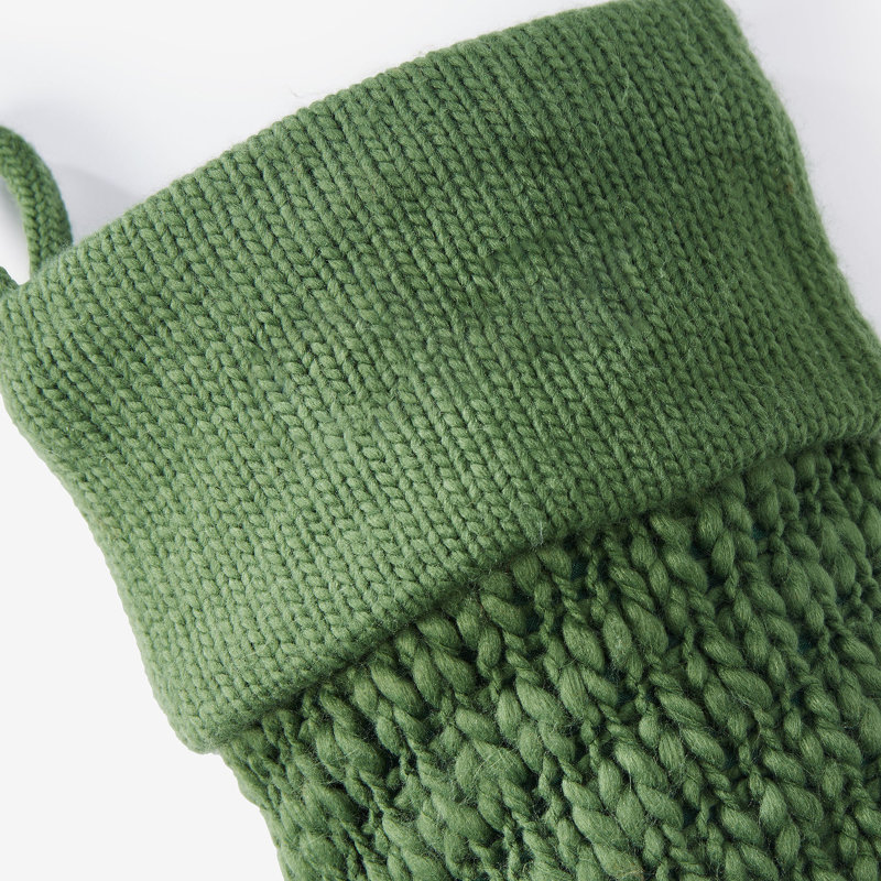 Chaussette de Noël brodée Personality, Vert