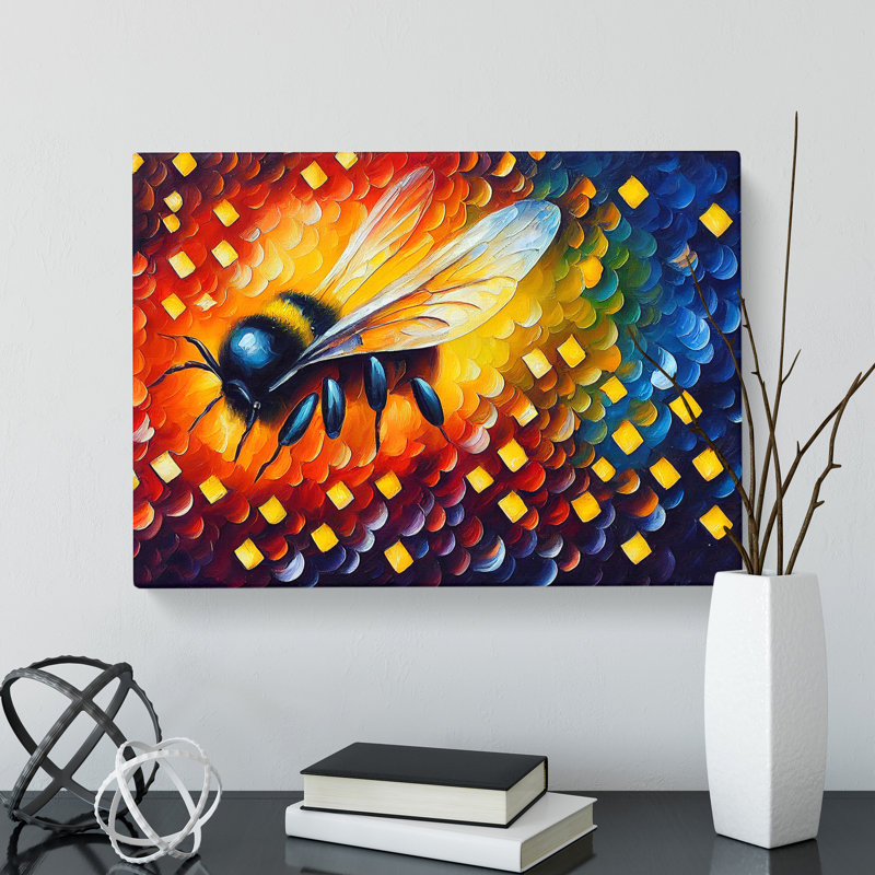 Bumble Bee Abstract - Wrapped Canvas, 50cm H x 76cm W x 3cm D