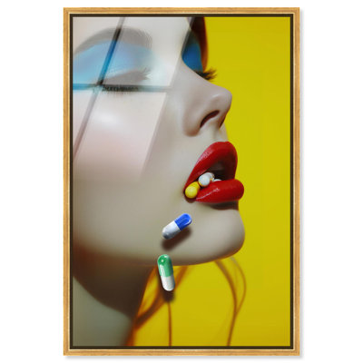 Oliver Gal Supplements Fashion - Framed Acrylic Glass Wall Art
