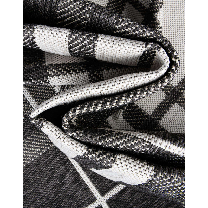Tapis en polypropylène tissé à la machine Tatasha, Tapis de couloir 2 pi x 8 pi