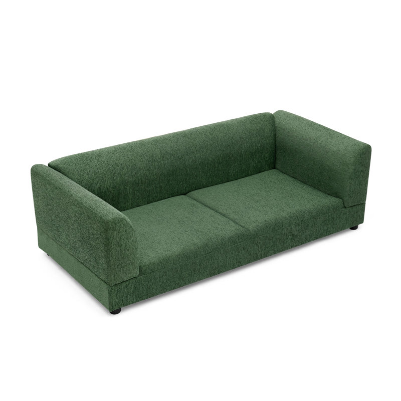 Canapé surdimensionné vert olive pour grands chiens - Canapé rectangulaire moderne pour chien avec dossier et accoudoirs