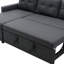 209Cm Linen Square Arms Sofa Bed-862028756