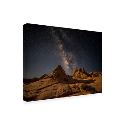 Wrapped Canvas Wall Art - John Fan 'Under The Milky Way' Wall Art for Living Room, Bedroom, or Office Décor  - 18x24
