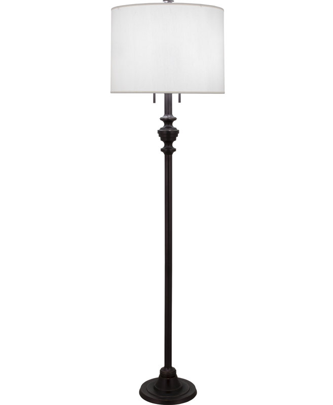 Arthur 65'' Bronze Metal Floor Lamp with Fabric Shade
