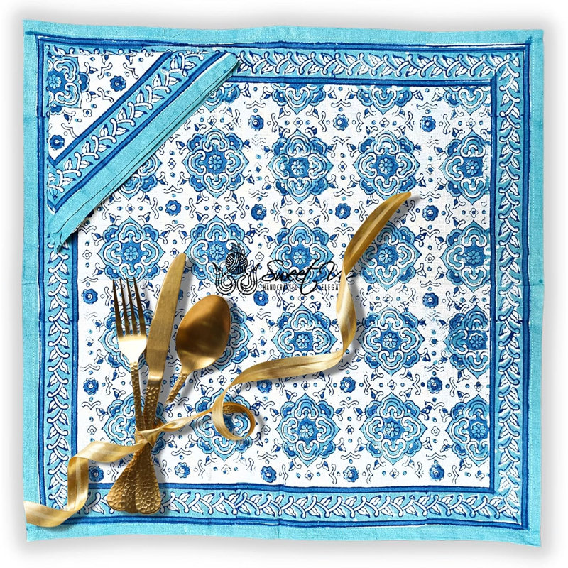 Ensemble de quatre serviettes en coton Blend
