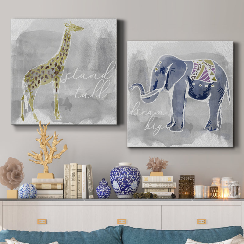 «Stand Tall», ensemble de 2 peintures, H 20 po x l 20 po x P 1 po, Toile tendue