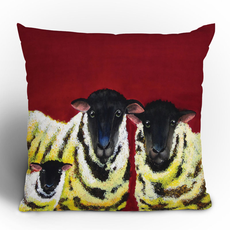 Spongecake Sheep Throw Pillow, 20" x 20"