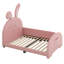 Lit princesse simple tapissier en forme de lapin avec plateforme et tête de lit-225044812