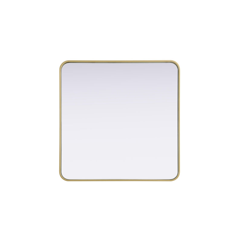 Erath Contour Metal Mirror, Brass, 30" x 30"