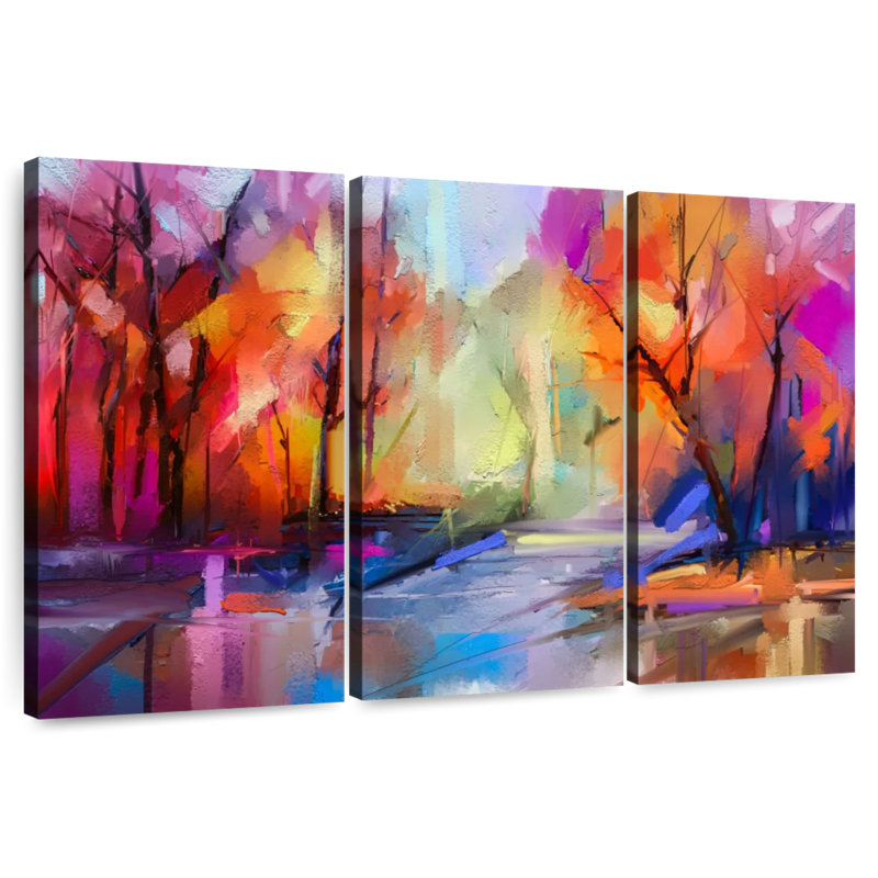 Avery Forest Lake Abstract, 36" H x 57" W